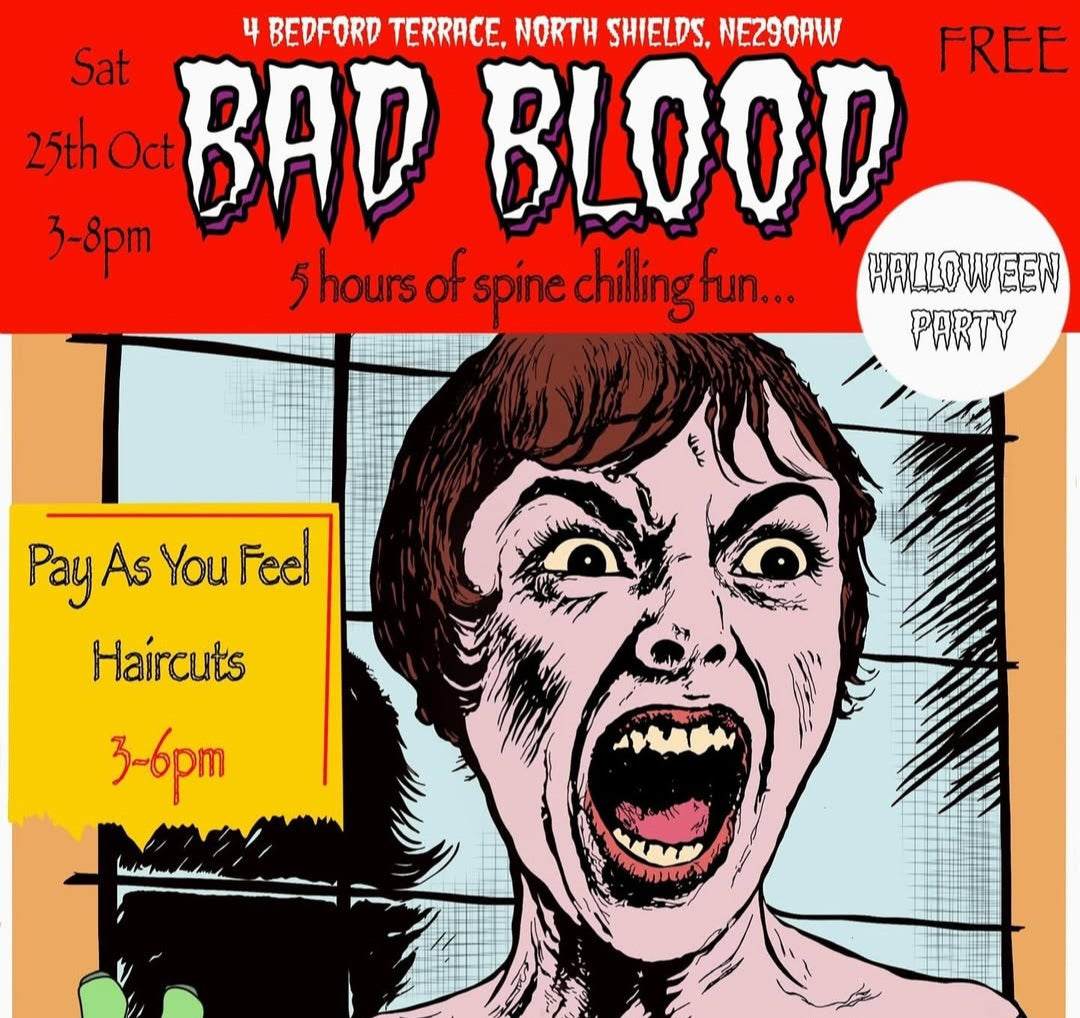 25th October Bad Blood Barbers Halloween Event
