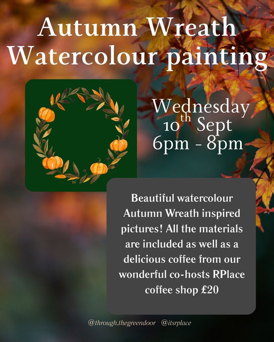 Wed 10th Sept Autumn Wreath picture painting